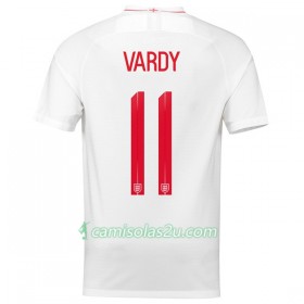 Camisolas de Futebol Inglaterra Vardy 11 Equipamento Principal Copa do Mundo 2018 Manga Curta